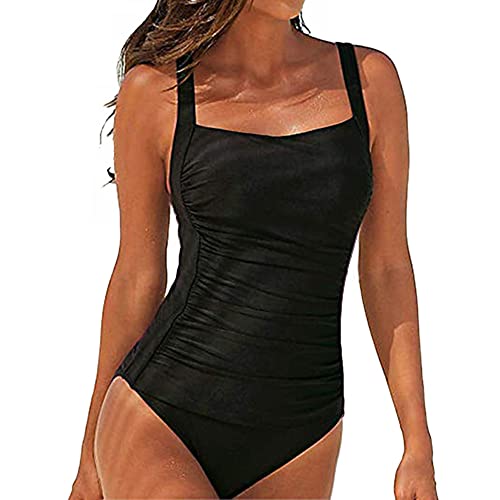 DURINM Costumi da Bagno Interi Donna Elegante Striscia Multiway Imbottito Push Up Bikini Un Pezzo Sexy Tankini Swimwear Costumi da Mare da Donna Beachwear