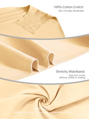 Image of Women Underwear Seamless No Show Full Coverage Briefs Invisible High Waisted Soft Breathable Panties 6 Pack