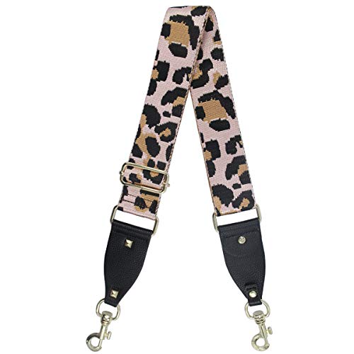 Image of Duwi Wide Purse Strap Multicolor Striped Guitar Style Strap Adjustable Canvas Crossbody Bag Strap