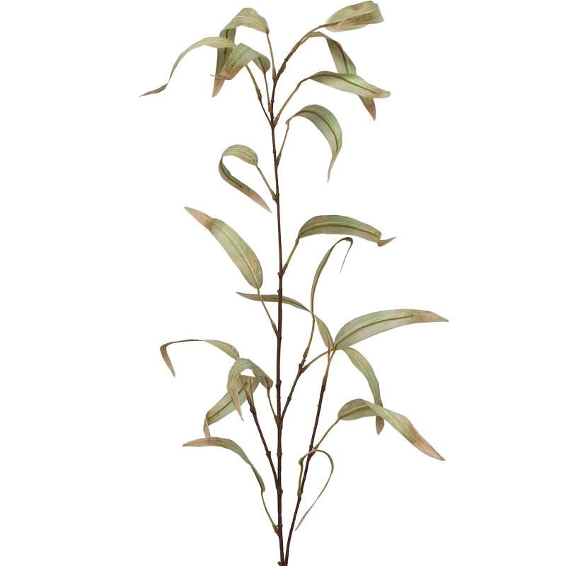 Branches artificielles avec feuilles de mousse PU vert pâle DRW déco nature 91x20 cm