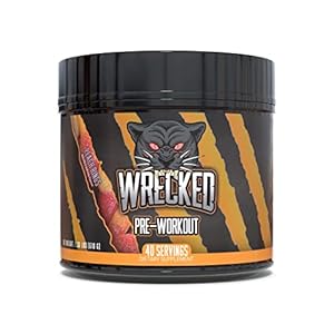 Huge Supplements Wrecked Pre-Workout Powder, 30G+ Ingredients Per Serving to Boost Energy, Pumps, and Focus with L-Citrulline, Beta-Alanine, Hydromax, L-Tyrosine, and No Useless Fillers (40 Servings)