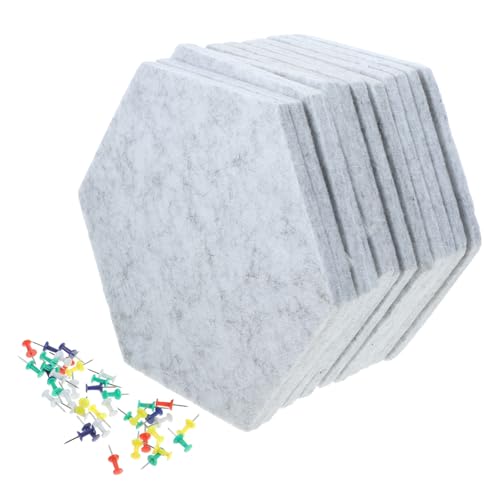 Operitacx 1 Juego alfiler condujo protección banda boletín decoración dormitorio protector de pared Material de fieltro tablón de anuncios tablero de mensajes decorativo sintió Light Grey