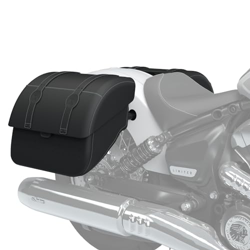 Alforjas Indian Motorcycle para Motocicleta Touring - Modelo 2890257-VBA, Negro, Vinilo miniatura 3