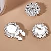 6pcs Decorative Rhinestone Buttons Covers, 0.98in Diameter Detachable Snap On Clear Crystal Jewelry Cufflinks Buttons for Women Men Dress Suit Cuff Tux Shirt Accessories #4