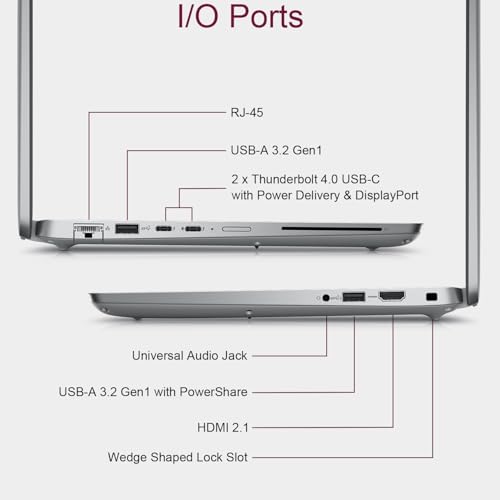 Image of Dell Latitude 5450 Business Laptop (14 inch FHD, Intel 12-Core Ultra 7 155U, 64GB DDR5 RAM, 2TB SSD), Fingerprint, 1080p IR Webcam, 2x Thunderbolt 4, Ethernet, HDMI, Win 11 Pro, Durable Premium for Work