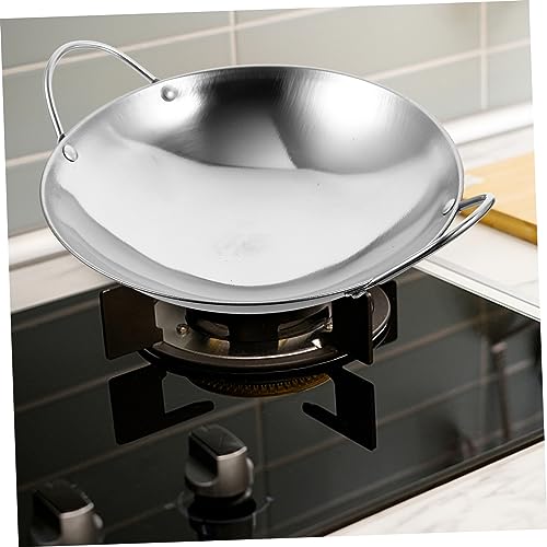 Wok de acero inoxidable con doble mango 2 piezas miniatura 6