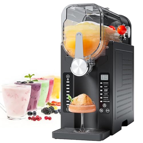 WEIZIIA Licuadora Comercial para granizados, 1,6 L, para Batidos y Bebidas congeladas, sin Necesidad de Hielo, con Limpieza automática y 6 programas preestablecidos, con Pantalla táctil LCD