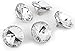 Ejoyous 50 Stück Sofa Knöpfe Diamant Sofa Kopfteil Nähen Knopf 20mm Runde Kristall Knöpfe mit Lederfaden Nadeln zum Nähen Stuhl Kopfbrett Schmücken Knopf Möbel DIY Basteln Handwerk Wanddeko
