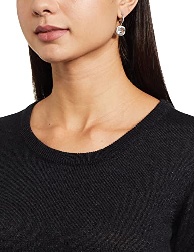 Image of Max Women Solid Lightweight Acrylic Round Neck Sweater Top