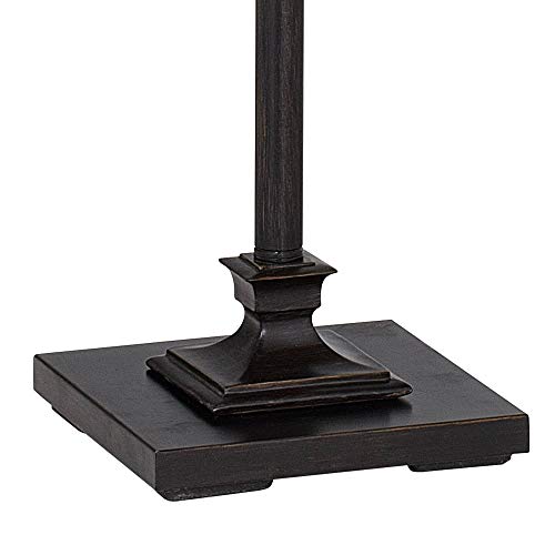 Regency Hill F15935R Madison Country Cottage Standing Floor Lamp 59 Inch Tall Italian Bronze Brown Metal Taupe Faux Silk Square Hardback Shade Decor thumb #4