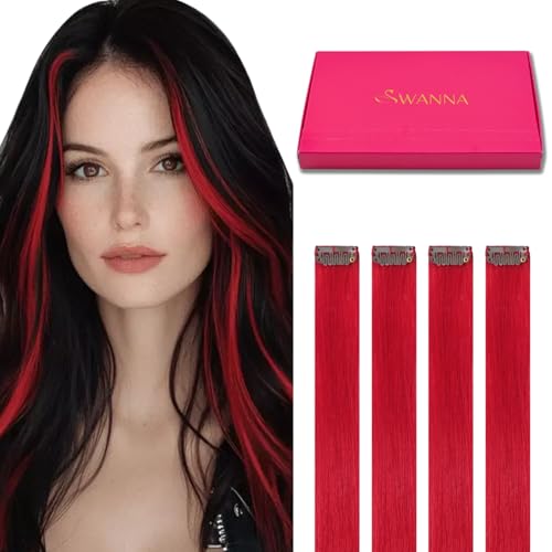 SWANNA 20�C���` ���b�h �l�уG�N�X�e���V���� �N���b�v�C���n�C���C�g 100%�V�R�� DIY�Ή����ȒP�~�b�N�X���}�b�` 4�Ŏ��������̃w�A�X�^�C����