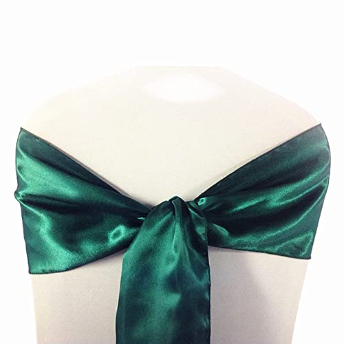 Nœuds de Chaise Vert Malachite en Satin pour une Ambiance Nature Chic