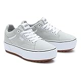 Gepolsterter Kragen und Zunge Vans Damen Seldan Platform ST Sneaker, Canvas Stone Green, 40.5 EU