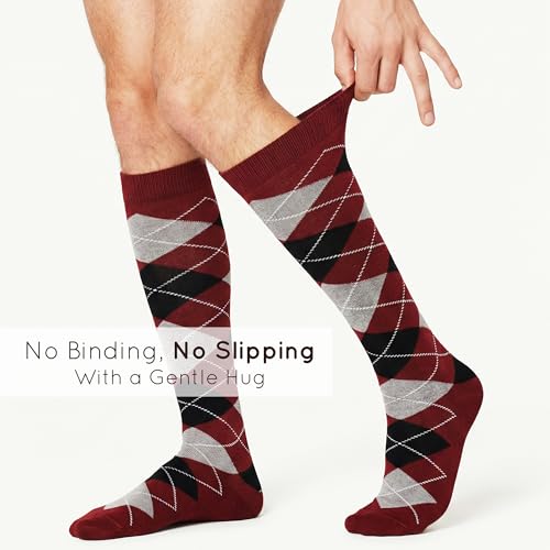 Image of Mysocks Unisex Knee High Long Socks Argyle