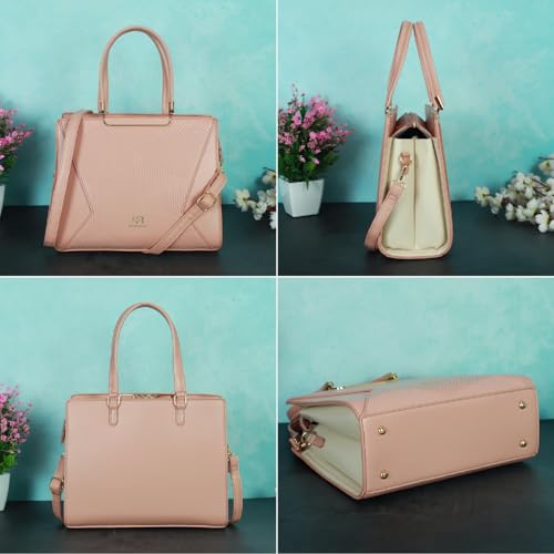 Image of NFI essentials Satchel Bags Ladies Purse Handbag Premium Women Shoulder Travel Bag for Work Gifts for Wife /Mother /Sister Stylish Office College Party Bag