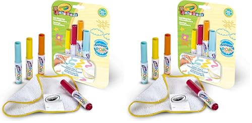 CRAYOLA - Mini Kids, Kit de recharge Coloriage Infini avec 4 feutres et un chiffon de nettoyage, à utiliser avec le tapis Coloriage infini, 81-2007 (Lot de 2)