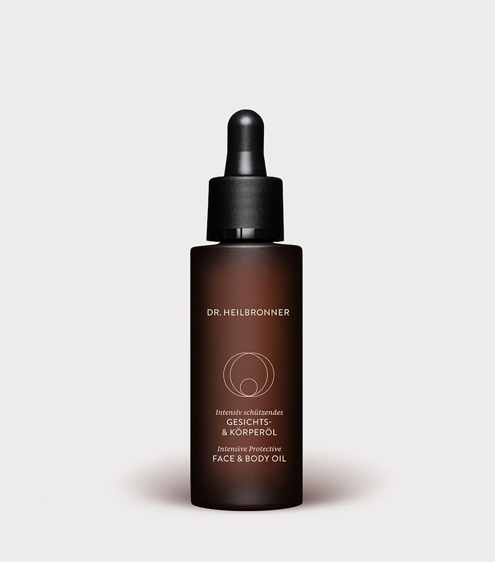 Dr. Heilbronner Bio Gesichtsöl und Körperöl für trockene Haut I Bio Öle wie Arganöl Jojobaöl Granatapfelkernöl und das Antioxidans Astaxanthin für Haut und Haar I Ölfläschchen 30ml