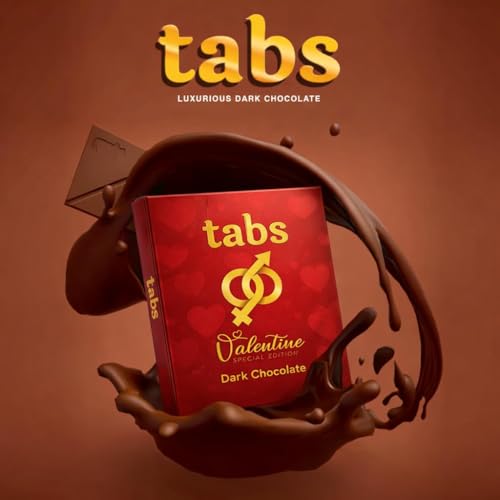 Image of Tabs Premium Dark Chocolate Kit | For Men & Women | For Couples | Gourmet Bars | Gifting & Special Moments | 1 Chocolates (20 Gram) | Anniversary, Valentine, Wedding & Birthday Gift Set