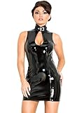 Honour Vestido de Mujer en PVC Negro Talla UK 18 (2XL), Ropa de PVC, Ropa de Vinilo, Ropa Brillante