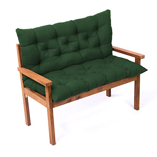 Coussins de meubles de jardin vert foncé matelassés élégants de style contemporain