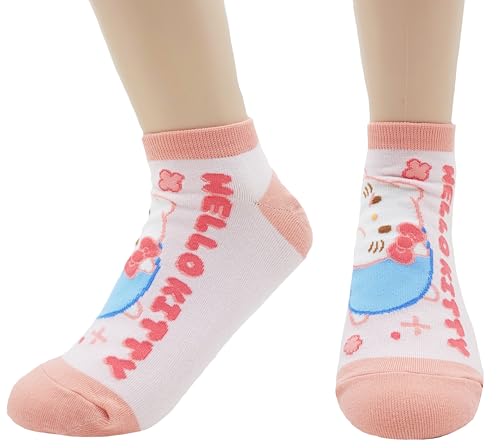 Image of JJMax Women's Kitty Cute Cartoon Cotton Blend Ankle Socks Sets