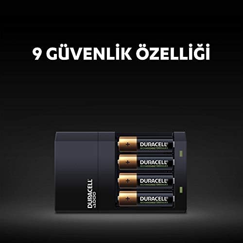 Duracell CEF 14 Pil Şarj Cihazı, 4 saat (1 adet) ve Şarj Edilebilir AA ve AAA Pil (2'şer adet) - Görsel 4