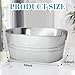 2 Pack 4 Gallon Galvanized Tub Ice Buckets for Parties Portable Beverage Tub with Handles Champagne Bucket Metal Ice Buckets for Cocktail Bar with Ice Scoop