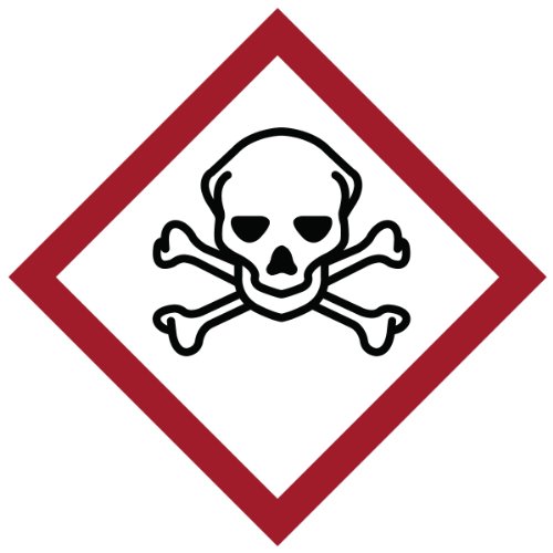 Étiquette GHS Severe Toxic Brady 118847 en vinyle blanc 5x5 cm