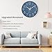 Foxtop 14 Inch Wall Clock Large Silent Non-Ticking Battery Operated Round Quartz Modern Wall Clock Decorative for Office Living Room Bedroom Kitchen Home (Cerulean)