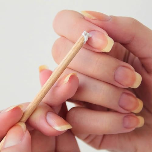 100 Stück Rosenholzstäbchen Maniküre,Rosenholzstäbchen,Das Professionelle Werkzeug für Maniküre und Pediküre,Zelettenrolle für Nägel,Nagelhautschieber,Für Maniküre, Nagelhautentfernung, Nagelflecken