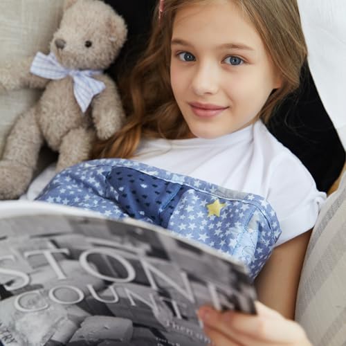 YnM Weighted Blanket(41''x60'', 10lbs) 100% Cotton Material with Glass Beads, Polar Bear