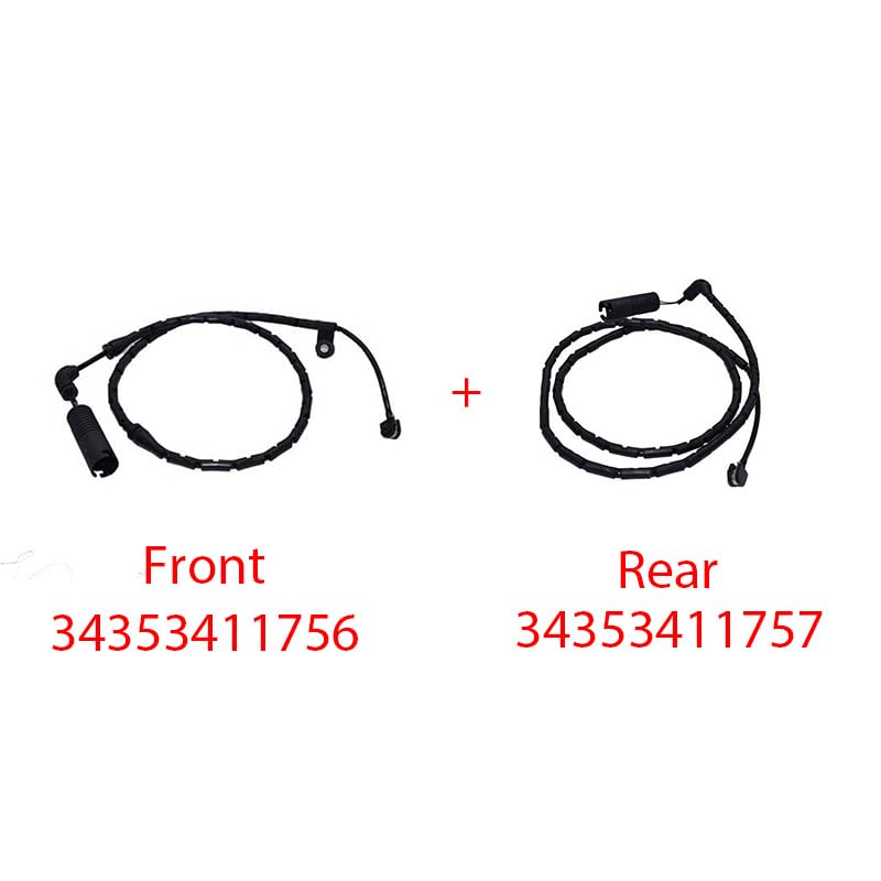Front and Rear Brake Pad Wear Sensor Induction Line 34353411756 34353411757 Compatible with BMW X3 E83 Car Replacement Parts