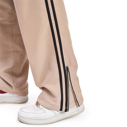 Image of HYPD Urban Track Pants for Men | Dry Fit Mesh Gym Wear | Zippered Bottom, Back Pocket | Relaxed Fit Joggers for Sports, Workout, Running & Casual Wear