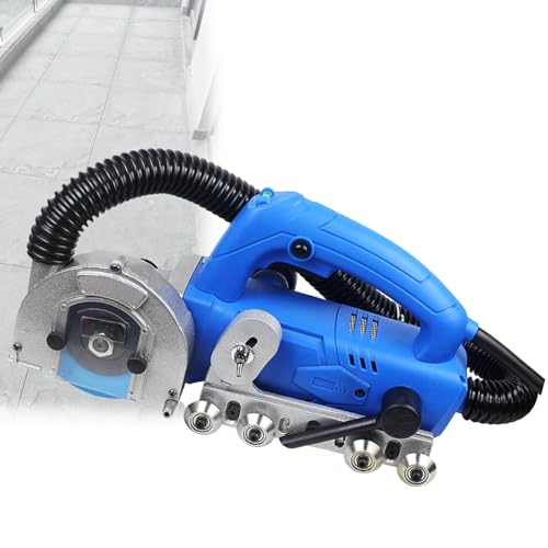 RkgSinuo Limpiadora De Juntas De Baldosas EléCtrica, con Soplador De Agua AutomáTico Y Profundidad De Corte Ajustable para Limpieza De Huecos