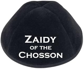 Zaidy of The Chosson Kippah - Perfect Yamaka for Jewish Wedding, Black