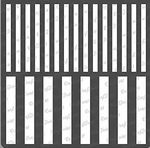 Stencil - Stripes | Reusable Painting Template for Art and Craft, Mixed Media, Wall Painting, Home Decor, DIY Albums, Card Making and Fabric Painting, 6