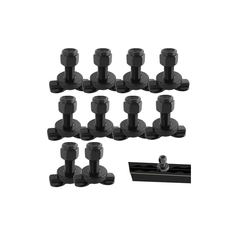 Hsokew-10Pcs-Double-Lug-Threaded-Stud-Nut-Fitting-Tie-Down-Heavy-Duty-Bolt-Down-Anchor-Point-Used-With-L-Track-Rail-For-Truck-Bed-Or-Trailer-Cargo-Control-Bearing-6000-Lbs-Heavy-Duty-Steel 41gdrlezsdl. sl500 . ss800