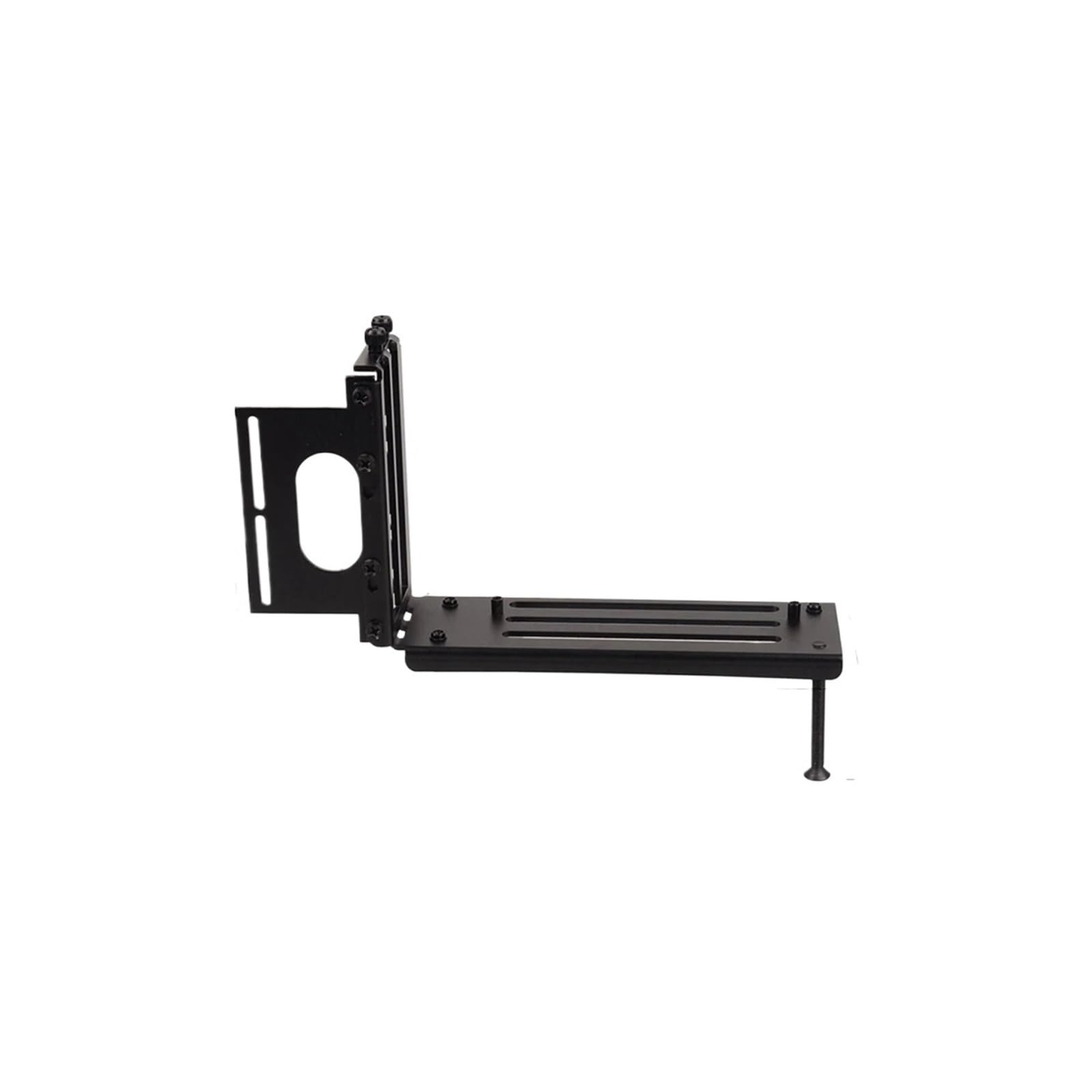 Kabel PCIe 4.0x16 Riser EMI, ekranowany, szybki elastyczny przedłużacz PCI Express Gen 4 do karty graficznej S+A+S [10 cm-200 cm 90°] (aluminiowy wspornik)