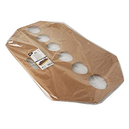 PAPSTAR 87648 30 Tragetabletts, Pappe 12 cm x 9,5 cm x 62 cm braun für 6 Trinkbecher >>Im Karton 150 Stück