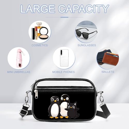 Traitor Penguins Cats Women's Clear Crossbody Purse Bag Transparent Bags Pocket for Concerts Sports Festivals3