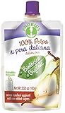 Sin azúcar añadido Probios Espuma de Fruta 100% Pera - Paquete de 18 x 100 gr - Total: 1800 gr