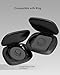 Doohoeek Updated Charging Case for Ring 4 & 3, Wireless Power Station Fits Official Chargers & Fit All-Sized Rings Gen 4 & 3 1000mAh (NOT a Charger) (Black, Ring4/3)