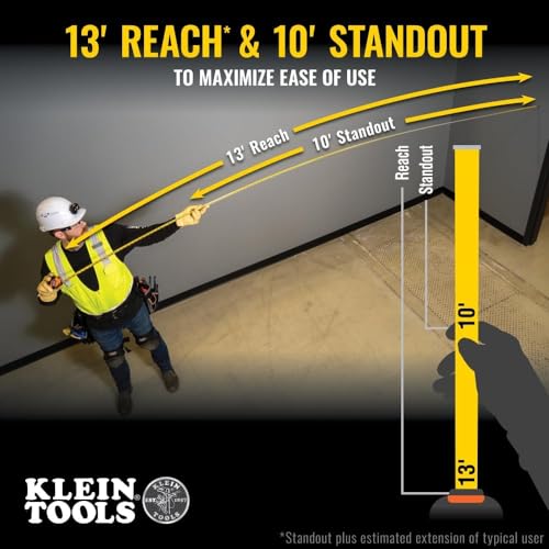 Klein Tools 9516 Tape Measure, 16-Foot Compact Double-Hook Imperial Measuring Tape with Finger Brake, Nylon Blade, Easy to Read Bold Lines thumbnail 4
