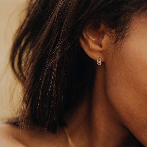 Cubic Zirconia 10Mm Huggie Earrings 14K Gold Plated Tiny Cuff Earrings Small Huggie Hoop Earrings Simple Lightweight Hoops Earrings For Women Gift #TOP3