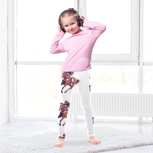 ZZKKO Girls Leggings Equine Sport Toddler Girls Clothes Leggings for Girls Toddler Girls Leggings 3-4T4