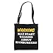 Warning May Start Talking About Hamburgers Tote Bag