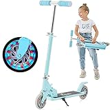 🛴 EINSTELLBARE HÖHE - Die Kick-Scooter designs mit verstellbarem Lenker, T-Bar mit Secure Lifting und Twisting Lock können von 70 cm bis 80 cm eingestellt werden. Kinderscooter geeignet für Kinder ab 3 Jahre.