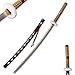 Forgemith Anime Samurai Cosplay Spada,Spada del Chirurgo della Morte Trafalgar D Water Law,Katana con Lama di Legno,103.5CM