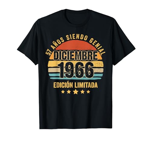 57 Años Cumpleaños Regalo Diciembre 1966 Diciembre 57 Años Camiseta