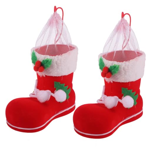 GLSTOY �N���X�}�X�X�g�b�L���O �v�����f�� �ސF���ɂ����ϖ��Ր� �����̏����ȃv���[���g�₨�َq����ɍœK �I�t�B�X�⃌�X�g�����̏j�Ճ��[�h����グ�鑕���p�|�[�`�o�b�O 2�Z�b�g